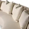 Crescent Curved Ivory Bouclé Sofa