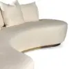 Crescent Curved Ivory Bouclé Sofa